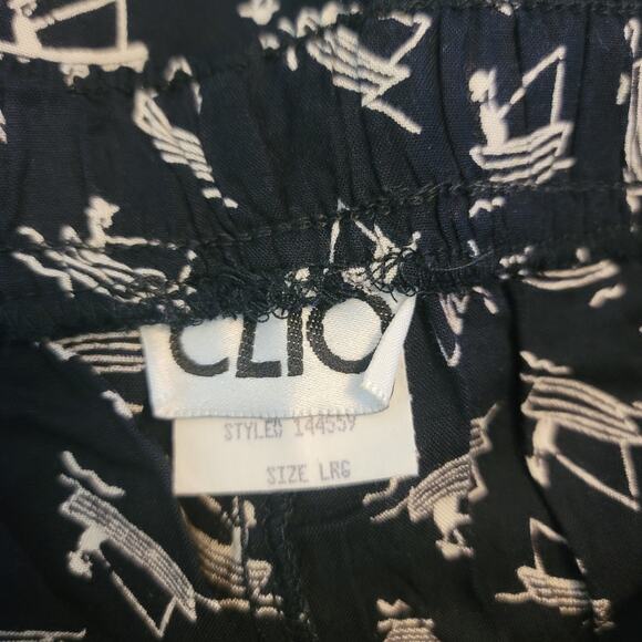 Clio Robinson May Black Fishing Boat Design Pants Large NWT - Picture 5 of 6